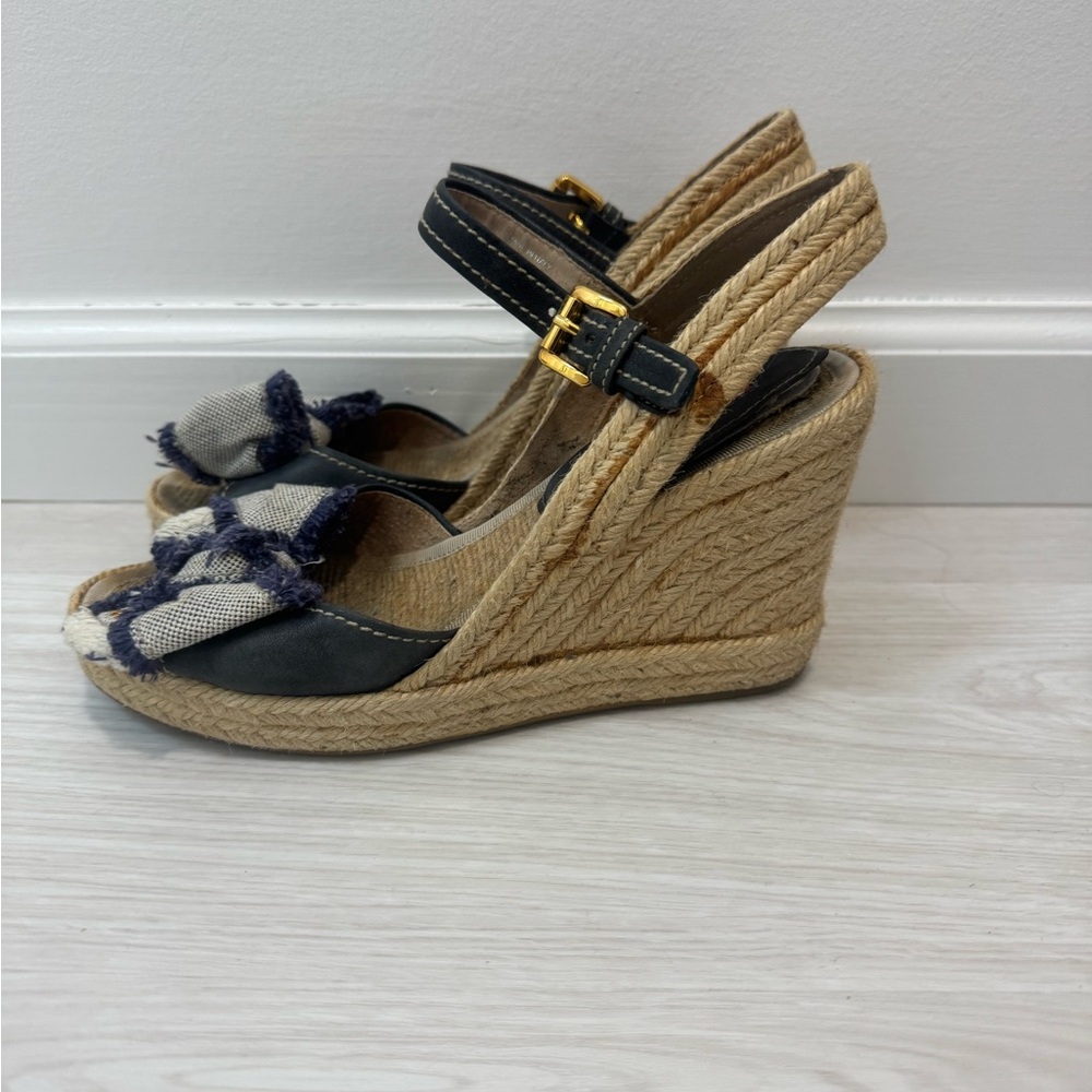 Prada Denim Espadrille Wedges - Picture 5 of 6
